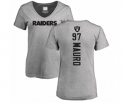 Football Women's Oakland Raiders #97 Josh Mauro Ash Backer T-Shirt