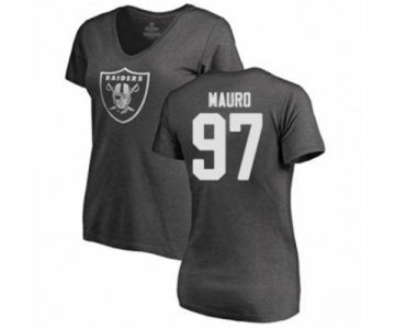 Football Women's Oakland Raiders #97 Josh Mauro Ash One Color T-Shirt