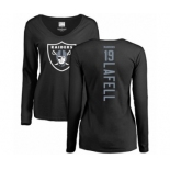 NFL Women's Nike Oakland Raiders #19 Brandon LaFell Black Backer Long Sleeve T-Shirt