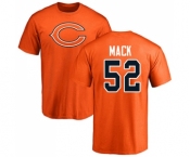 NFL Nike Chicago Bears #52 Khalil Mack Orange Name & Number Logo T-Shirt