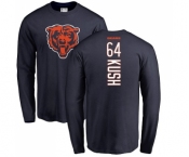 NFL Nike Chicago Bears #64 Eric Kush Navy Blue Backer Long Sleeve T-Shirt