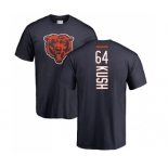 NFL Nike Chicago Bears #64 Eric Kush Navy Blue Backer T-Shirt