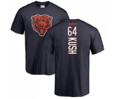 NFL Nike Chicago Bears #64 Eric Kush Navy Blue Backer T-Shirt