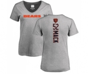 NFL Women's Nike Chicago Bears #52 Khalil Mack Ash Backer V-Neck T-Shirt