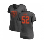 NFL Women's Nike Chicago Bears #52 Khalil Mack Ash One Color T-Shirt