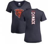 NFL Women's Nike Chicago Bears #52 Khalil Mack Navy Blue Backer T-Shirt