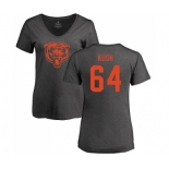 NFL Women's Nike Chicago Bears #64 Eric Kush Ash One Color T-Shirt