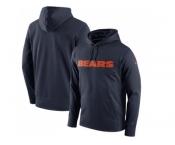 Men Chicago Bears Nike Navy Performance Circuit Wordmark Essential Pullover Hoodie