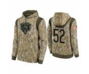 Men's Chicago Bears #52 Khalil Mack Camo 2021 Salute To Service Therma Performance Pullover Hoodie