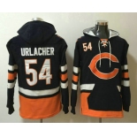 Men's Chicago Bears #54 Brian Urlacher NEW Navy Blue Pocket Stitched NFL Pullover Hoodie