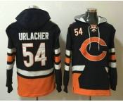 Men's Chicago Bears #54 Brian Urlacher NEW Navy Blue Pocket Stitched NFL Pullover Hoodie