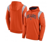 Men's Chicago Bears Orange Sideline Stack Performance Pullover Hoodie