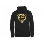 Men''s Chicago Bears Pro Line Black Gold Collection Pullover Hoodie