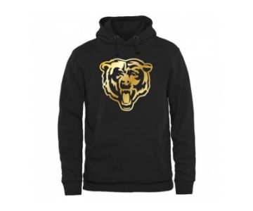 Men''s Chicago Bears Pro Line Black Gold Collection Pullover Hoodie