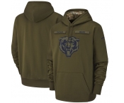 NFL Men's Chicago Bears Nike Olive Salute to Service Pullover Hoodie