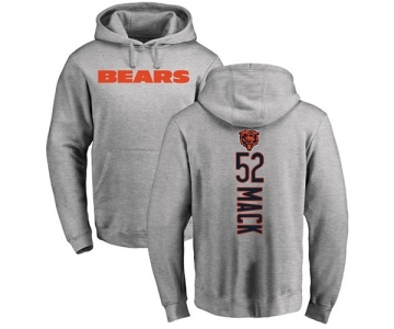 NFL Nike Chicago Bears #52 Khalil Mack Ash Backer Pullover Hoodie