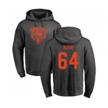 NFL Nike Chicago Bears #64 Eric Kush Ash One Color Pullover Hoodie