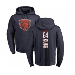 NFL Nike Chicago Bears #64 Eric Kush Navy Blue Backer Pullover Hoodie