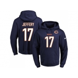 Nike Chicago Bears #17 Alshon Jeffery Navy Blue Name & Number Pullover NFL Hoodie