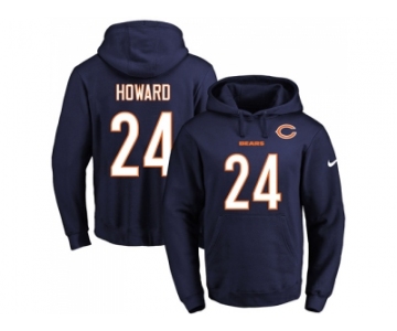 Nike Chicago Bears #24 Jordan Howard Navy Blue Name & Number Pullover NFL Hoodie