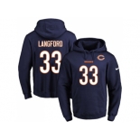 Nike Chicago Bears #33 Jeremy Langford Navy Blue Name & Number Pullover NFL Hoodie