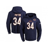 Nike Chicago Bears #34 Walter Payton Navy Blue Name & Number Pullover NFL Hoodie