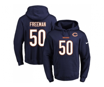 Nike Chicago Bears #50 Jerrell Freeman Navy Blue Name & Number Pullover NFL Hoodie