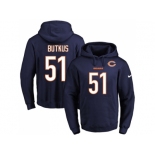 Nike Chicago Bears #51 Dick Butkus Navy Blue Name & Number Pullover NFL Hoodie