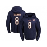 Nike Chicago Bears #8 Mike Glennon Navy Blue Name & Number Pullover NFL Hoodie