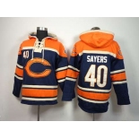 nike nfl jerseys chicago bears #40 gale sayers orange-blue[pullover hooded sweatshirt]