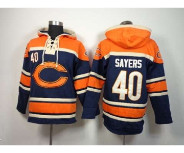 nike nfl jerseys chicago bears #40 gale sayers orange-blue[pullover hooded sweatshirt]