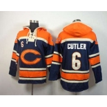 nike nfl jerseys chicago bears #6 cutler blue-orange[pullover hooded sweatshirt]