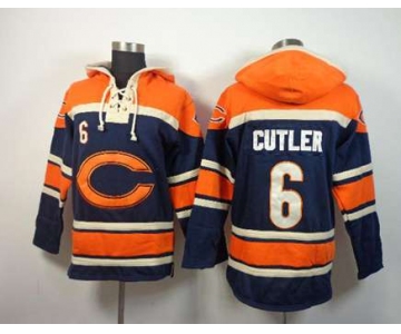 nike nfl jerseys chicago bears #6 cutler blue-orange[pullover hooded sweatshirt]