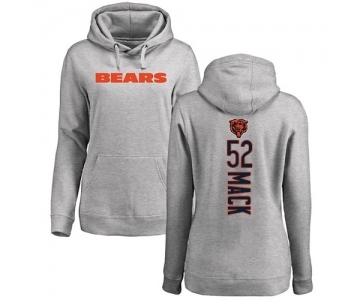 NFL Women's Nike Chicago Bears #52 Khalil Mack Ash Backer Pullover Hoodie