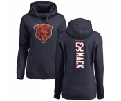 NFL Women's Nike Chicago Bears #52 Khalil Mack Navy Blue Backer Pullover Hoodie