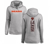 NFL Women's Nike Chicago Bears #64 Eric Kush Ash Backer Pullover Hoodie