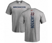 Football Denver Broncos #22 Kareem Jackson Ash Backer T-Shirt