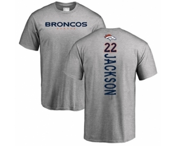 Football Denver Broncos #22 Kareem Jackson Ash Backer T-Shirt