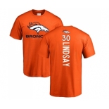 NFL Nike Denver Broncos #30 Phillip Lindsay Orange Backer T-Shirt