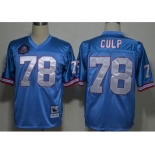 NFL Houston Oilers #78 Cuyley Culp Light Blue M&N(Hall of Fame Class)