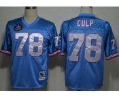 NFL Houston Oilers #78 Cuyley Culp Light Blue M&N(Hall of Fame Class)