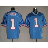 nfl houston oilers #1 moon m&n lt,blue