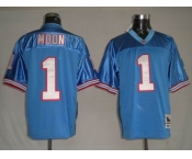 nfl houston oilers #1 moon m&n lt,blue