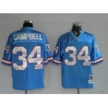 nfl houston oilers #34 campbell m&n lt,blue