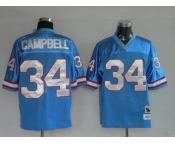 nfl houston oilers #34 campbell m&n lt,blue