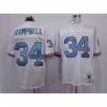 nfl houston oilers #34 earl campbell m&n white