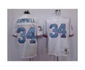 nfl houston oilers #34 earl campbell m&n white