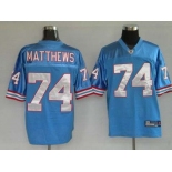 nfl houston oilers #74 matthews lt,blue