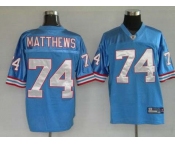 nfl houston oilers #74 matthews lt,blue