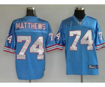 nfl houston oilers #74 matthews lt,blue